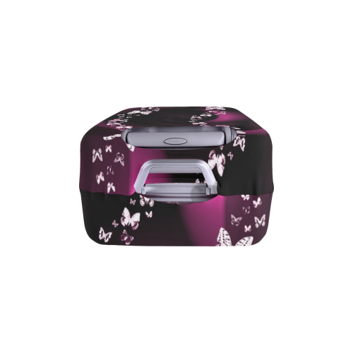 Pink Butterfly Swirl Luggage Cover/Large 26"-28"