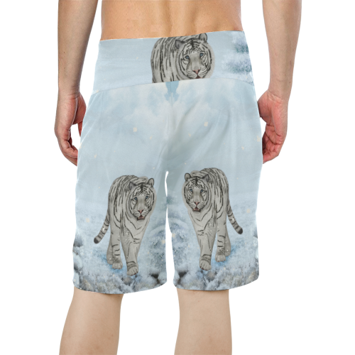 Wonderful siberian tiger Men's All Over Print Board Shorts (Model L16)