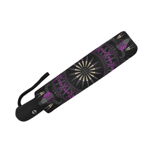Buffalo Nation Purple Anti-UV Auto-Foldable Umbrella (Underside Printing) (U06)