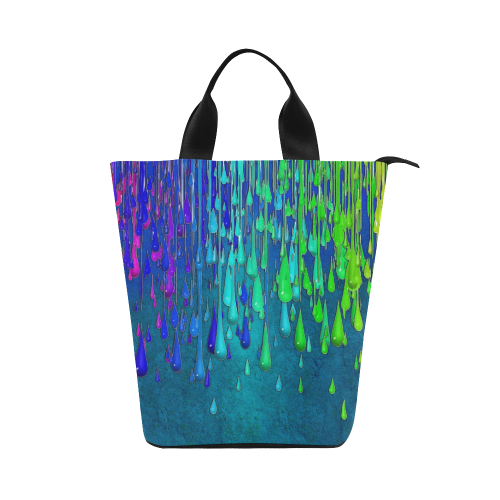 dripping paint Nylon Lunch Tote Bag (Model 1670)