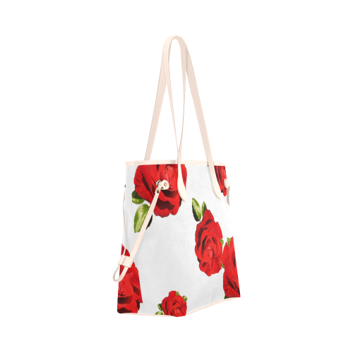 Fairlings Delight's Floral Luxury Collection- Red Rose Handbag 53086g Clover Canvas Tote Bag (Model 1661)
