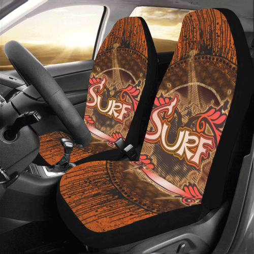 Surfing, surf design with surfboard Car Seat Covers (Set of 2)