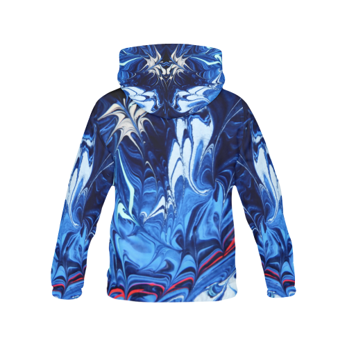 Exploding Blue All Over Print Hoodie for Men/Large Size (USA Size) (Model H13)
