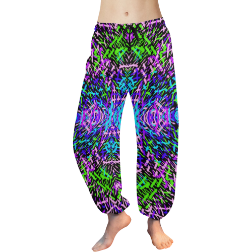 grass world design pants Women's All Over Print Harem Pants (Model L18)