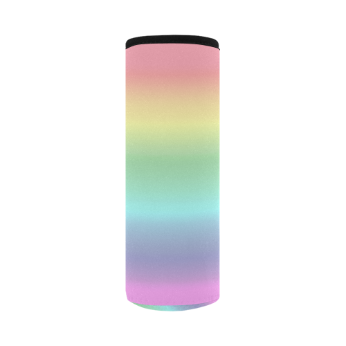 Pastel Rainbow Neoprene Water Bottle Pouch/Large