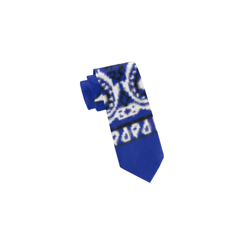 KERCHIEF PATTERN BLUE Classic Necktie (Two Sides)