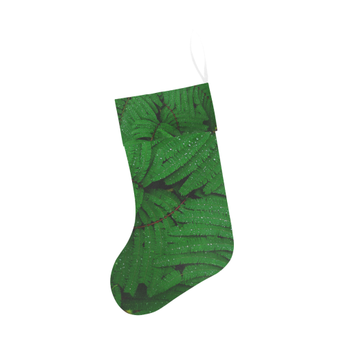 Forest Green Plants with Dew Photo Christmas Stocking