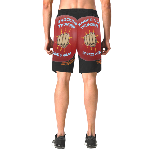 Shocking Thunder Shorts W/ Elastic Band Men's All Over Print Elastic Beach Shorts (Model L20)