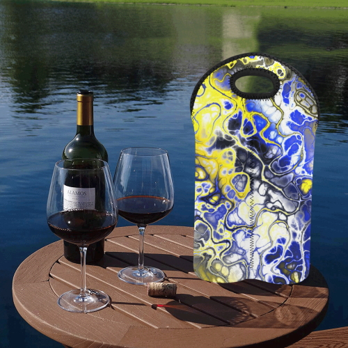 awesome fractal 35A by JamColors 2-Bottle Neoprene Wine Bag