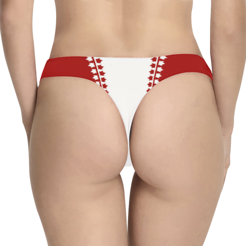 Canada Panties Classic Canada Thong Underwear Women's All Over Print Thongs (Model L30)
