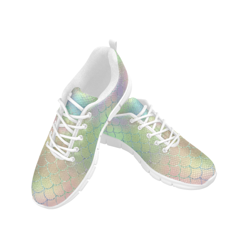 Pastel Mermaid Sparkles Women's Breathable Running Shoes (Model 055)