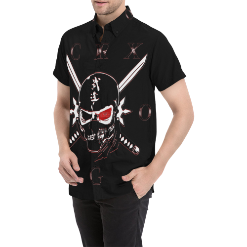 KILLA NINJA CRX Men's All Over Print Short Sleeve Shirt/Large Size (Model T53)