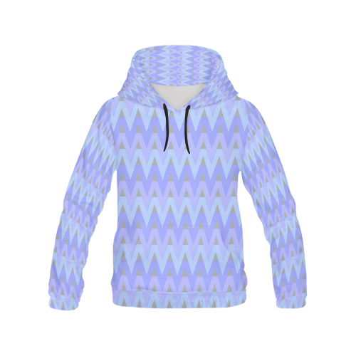 Winter Chevrons All Over Print Hoodie for Women (USA Size) (Model H13)