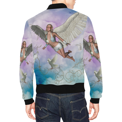 Fairy in the sky All Over Print Bomber Jacket for Men/Large Size (Model H19)