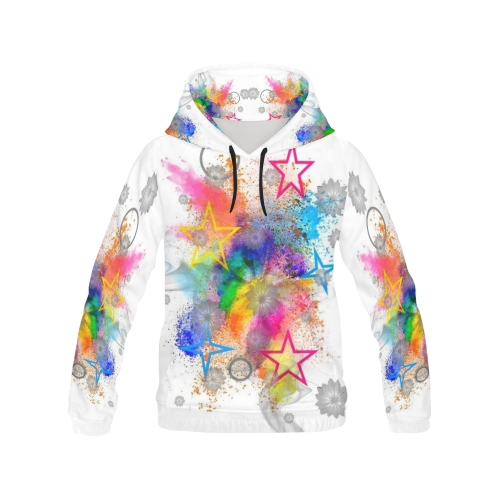 Stars Popart by Nico Bielow All Over Print Hoodie for Men/Large Size (USA Size) (Model H13)