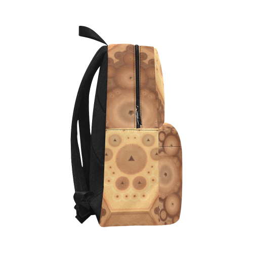 3-D Fractal in Earth Tones Unisex Classic Backpack (Model 1673)