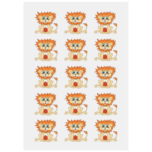 Football Lion Personalized Temporary Tattoo (15 Pieces)