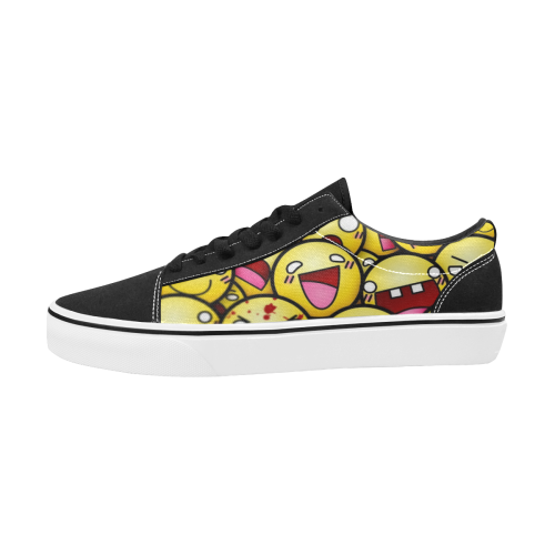 skate emoji002 Men's Low Top Skateboarding Shoes (Model E001-2)