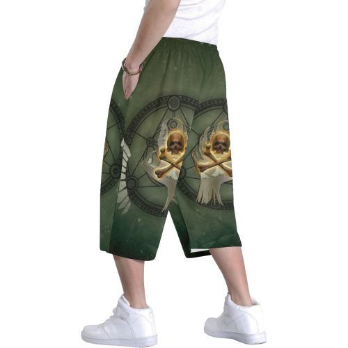 Skull in a hand Men's All Over Print Baggy Shorts (Model L37)