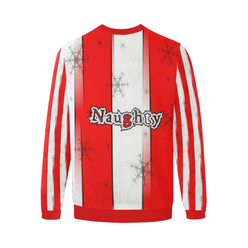 Nice and Naugthy by Nico Bielow Men's Oversized Fleece Crew Sweatshirt (Model H18)