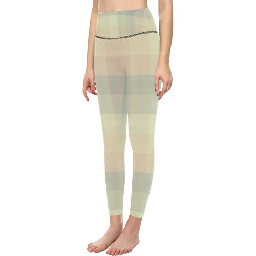 Like a Candy Sweet Pastel Pattern Women's All Over Print High-Waisted Leggings (Model L36)