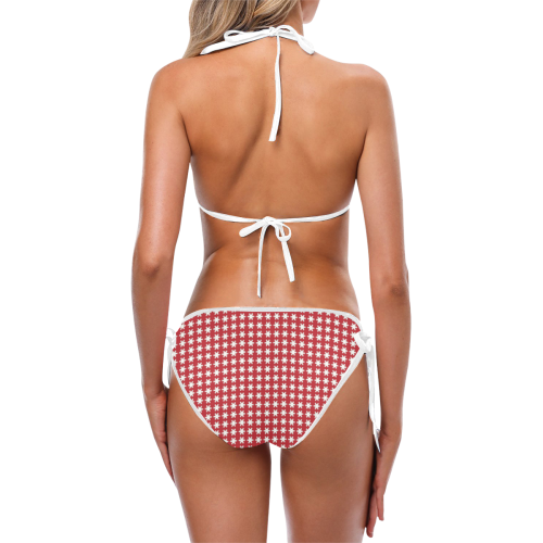 Red White Stars Custom Bikini Swimsuit (Model S01)