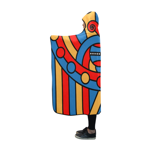 Aztec Maasai Lion Tribal Hooded Blanket 60''x50''