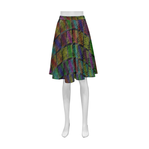 Ripped SpaceTime Stripes Collection Athena Women's Short Skirt (Model D15)