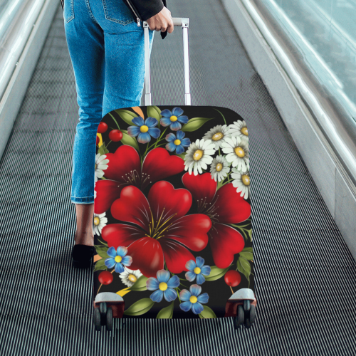 Bouquet Of Flowers Luggage Cover/Medium 22"-25"