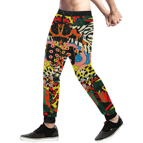 Ethnic patchwork Men's All Over Print Sweatpants (Model L11)