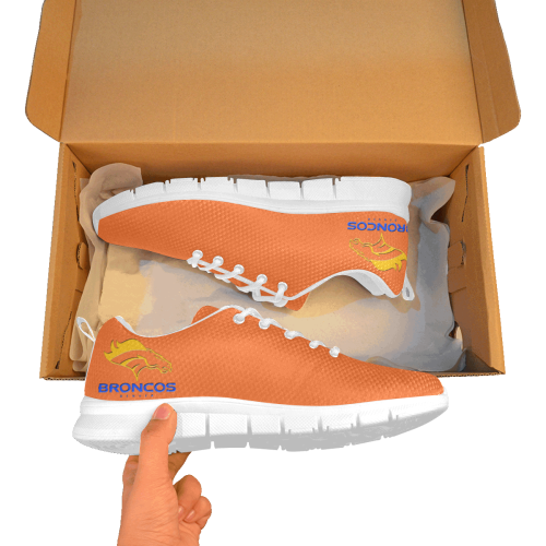 Broncos Orange Men's Breathable Running Shoes/Large (Model 055)