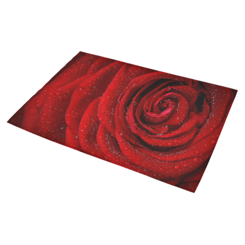 Red rosa Azalea Doormat 30" x 18" (Sponge Material)