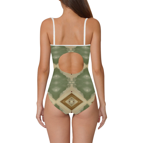 Geometric Camo Strap Swimsuit ( Model S05)