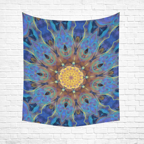 Energy mandala Cotton Linen Wall Tapestry 51"x 60"
