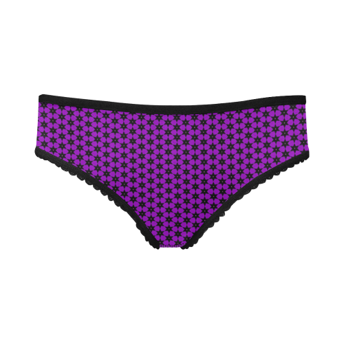 Purple Star Lattice Women's All Over Print Girl Briefs (Model L14)
