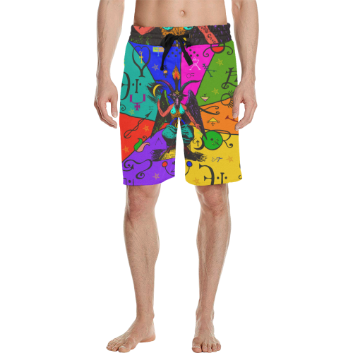 Awesome Baphomet Popart Men's All Over Print Casual Shorts (Model L23)