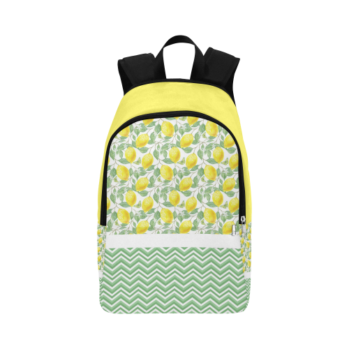 Lemons With Chevron Fabric Backpack for Adult (Model 1659)