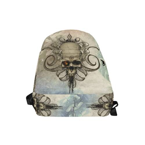 Creepy skull, vintage background Unisex Classic Backpack (Model 1673)