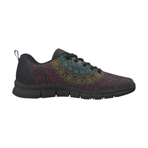 simply circular design mandala Women's Breathable Running Shoes (Model 055)