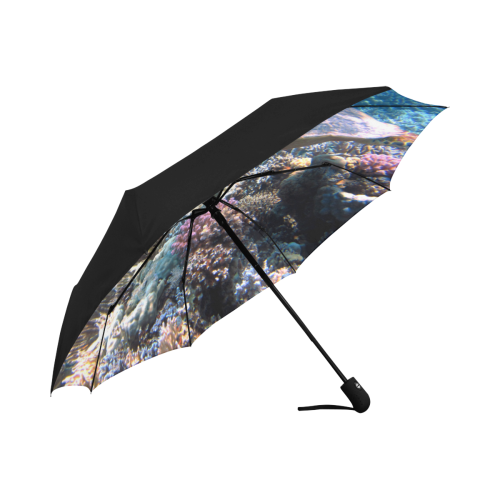 Under The Water - Corals And Sea Turtle Anti-UV Auto-Foldable Umbrella (Underside Printing) (U06)