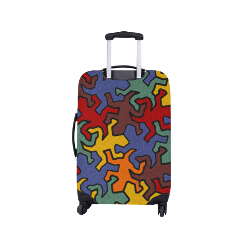 Gecko Reptiles Mosaic Bauhaus Pattern Luggage Cover/Small 18"-21"