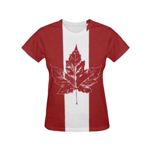 Cool Canada Flag T-shirts All Over Print T-Shirt for Women (USA Size) (Model T40)
