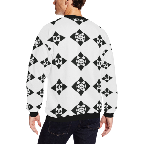 iconic All Over Print Crewneck Sweatshirt for Men (Model H18)