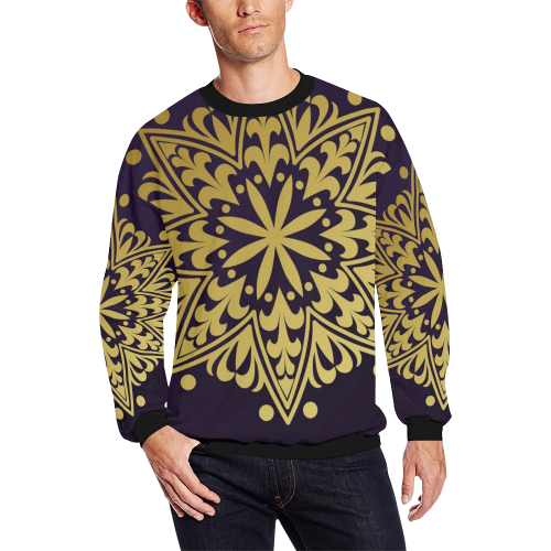 MANDALA POT OF GOLD All Over Print Crewneck Sweatshirt for Men/Large (Model H18)