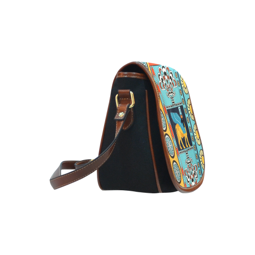 Assyrian Folk Art Saddle Bag/Small (Model 1649)(Flap Customization)