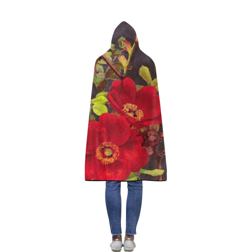 flowers #flowers #pattern #flora Flannel Hooded Blanket 50''x60''