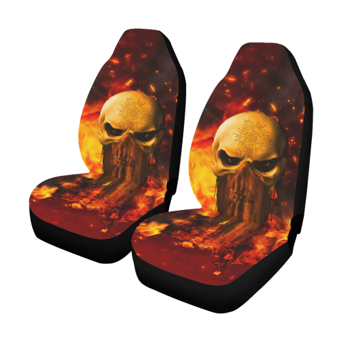 Amazing skull with fire Car Seat Covers (Set of 2)