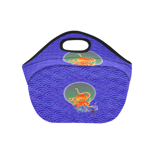 The Lowest of Low Japanese Angry Octopus Neoprene Lunch Bag/Small (Model 1669)