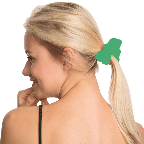 color medium sea green All Over Print Hair Scrunchie