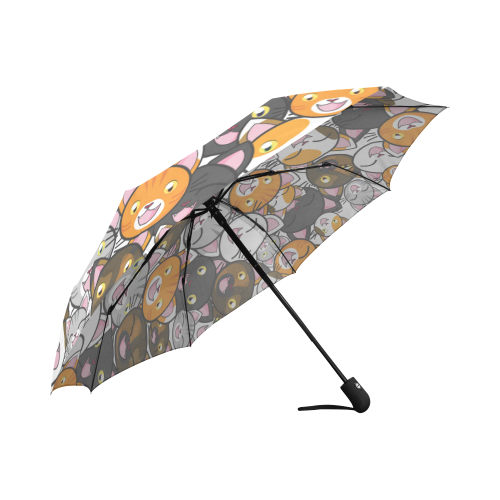 Funny Cats All Over Auto-Foldable Umbrella (Model U04)